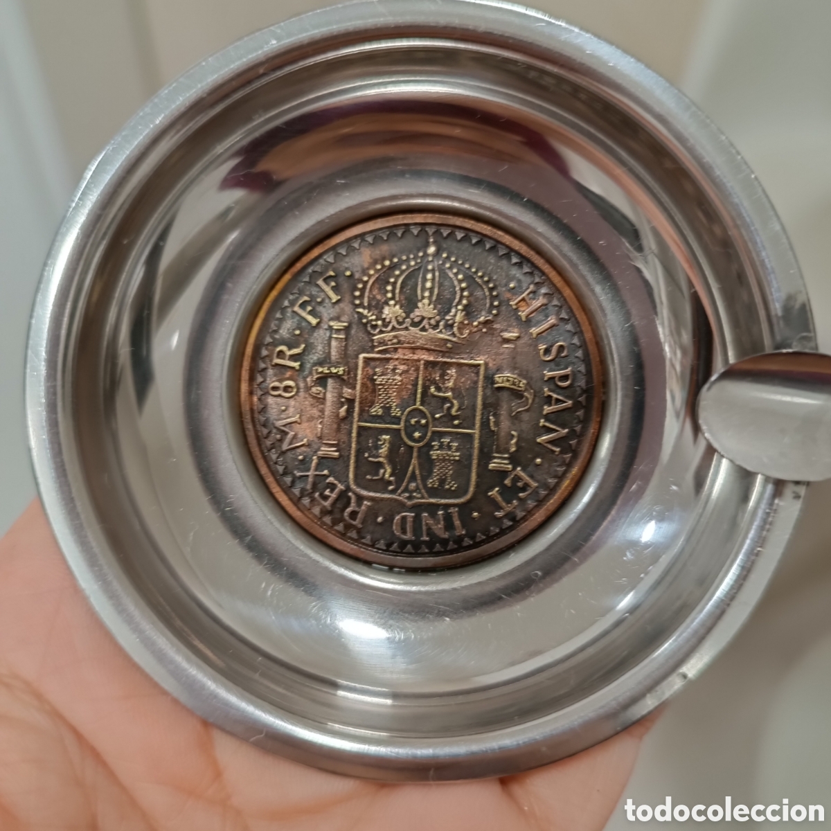 Ceniceros: Cenicero con moneda conmemorativa - Foto 5