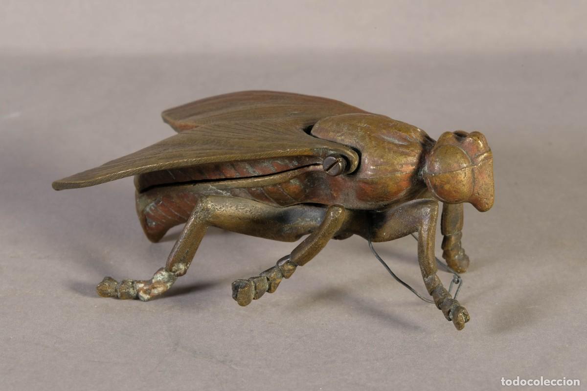 Cendriers: ANTIGUO CENICERO ZOOMORFO MOSCA EN METAL