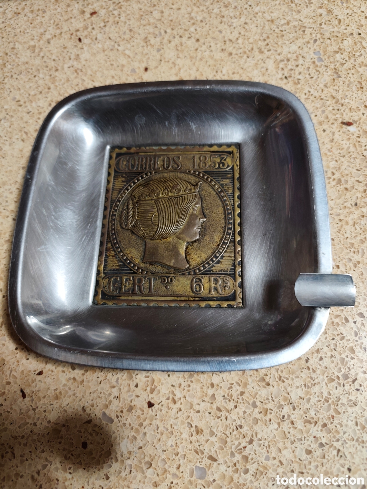 Ashtrays: Cenicero Antiguo Sello Correos 1853