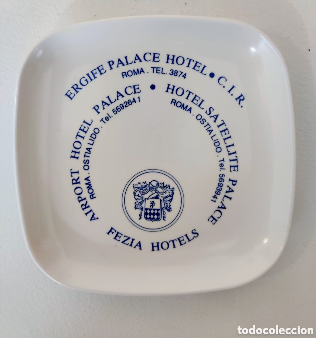 Cendriers: Cenicero Fezia Hotels Roma Crippa Milano vintage