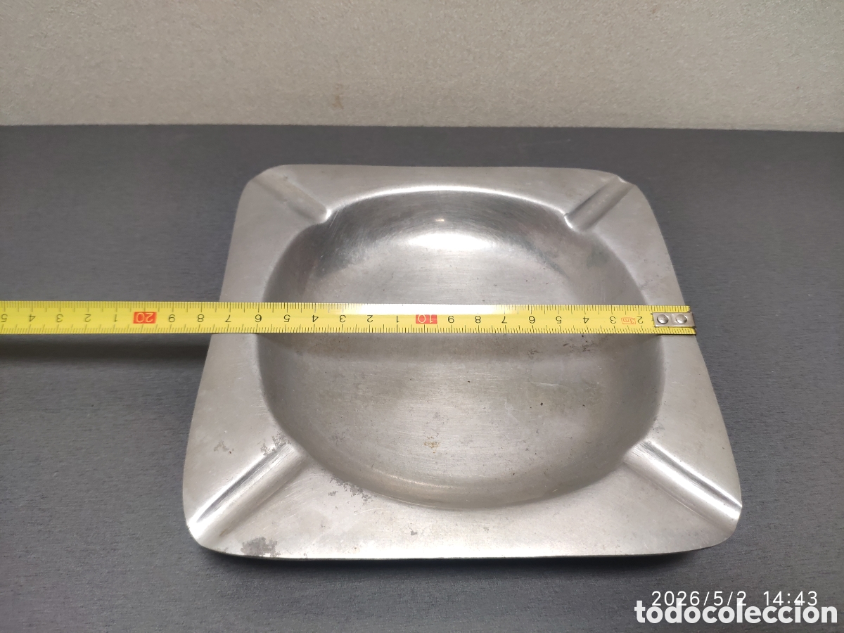 Ceniceros: Cenicero vintage en aluminio - Foto 4
