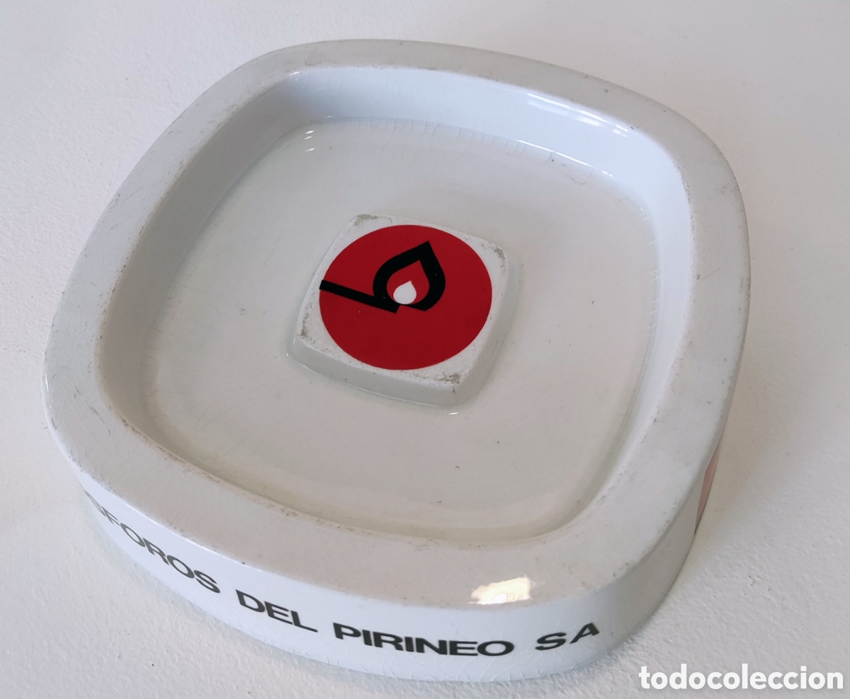 Cendriers: Cenicero F&oacute;sforos del Pirineo opalina vintage publicidad tabaco Espa&ntilde;a