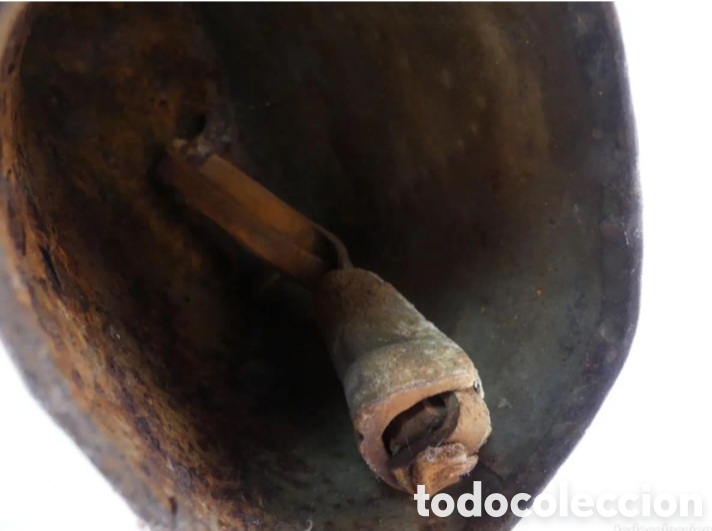 Ceniceros: Cencerro antiguo collar de madera - Foto 8