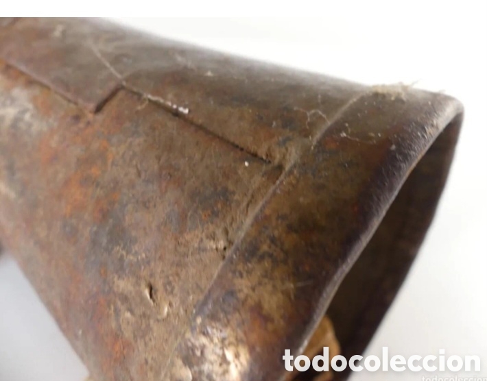 Ceniceros: Cencerro antiguo collar de madera - Foto 9