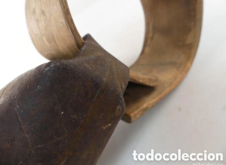 Ceniceros: Cencerro antiguo collar de madera - Foto 13