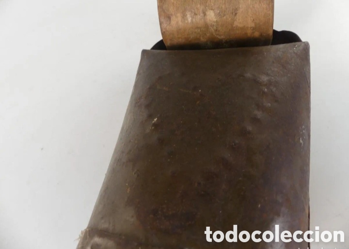 Ceniceros: Cencerro antiguo collar de madera - Foto 14