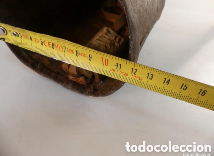 Ceniceros: Cencerro antiguo collar de madera - Foto 16