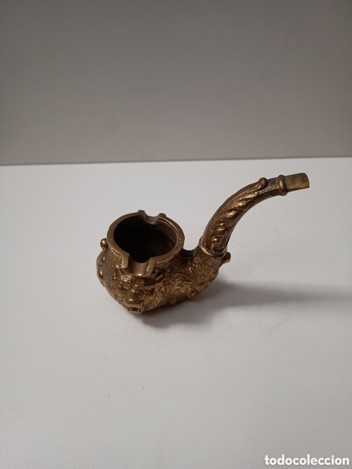 Ceniceros: CENICERO DE BRONCE CON FORMA DE PIPA - Foto 3