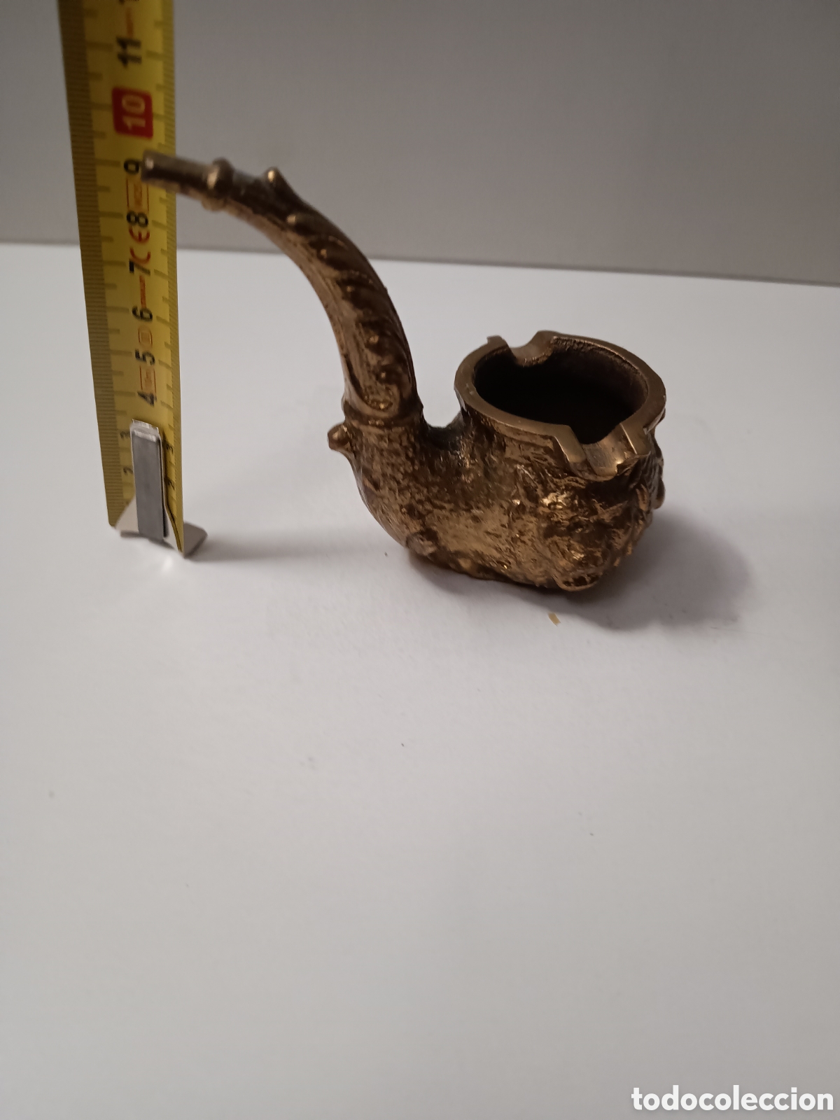 Ceniceros: CENICERO DE BRONCE CON FORMA DE PIPA - Foto 7