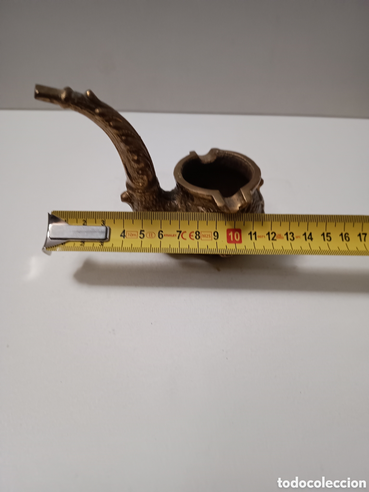 Ceniceros: CENICERO DE BRONCE CON FORMA DE PIPA - Foto 8