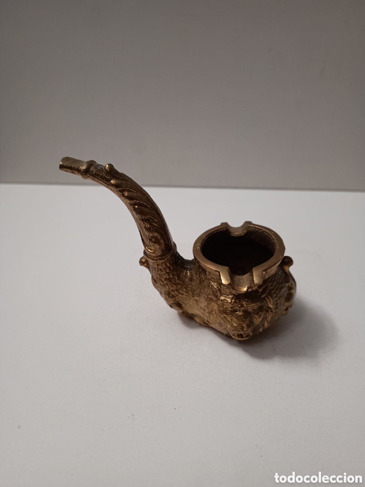 Ceniceros: CENICERO DE BRONCE CON FORMA DE PIPA - Foto 1