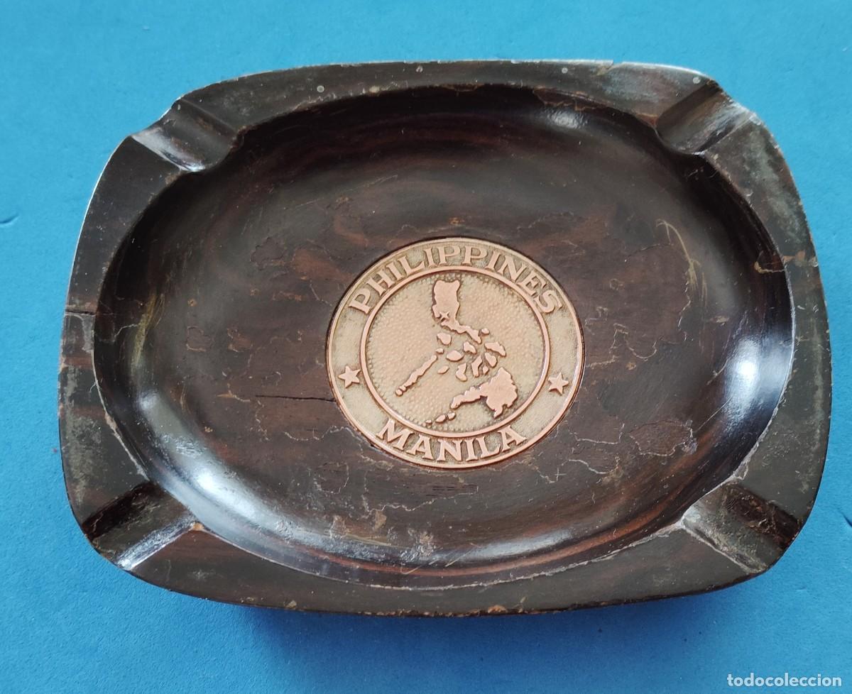 Ceniceros: CENICERO ANTIGUO FILIPINAS. EBANO FILIPINO - KAMAGONG -.EL ENVIO CERTIFICADO ESTA INCLUIDO