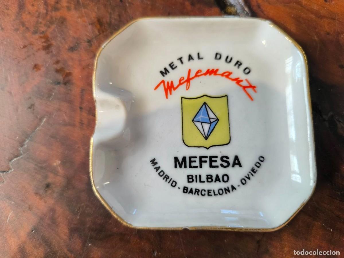 Ceniceros: CENICERO CERAMICAS ROUVRE, METAL DURO MEFESA BILBAO 9X9 CM