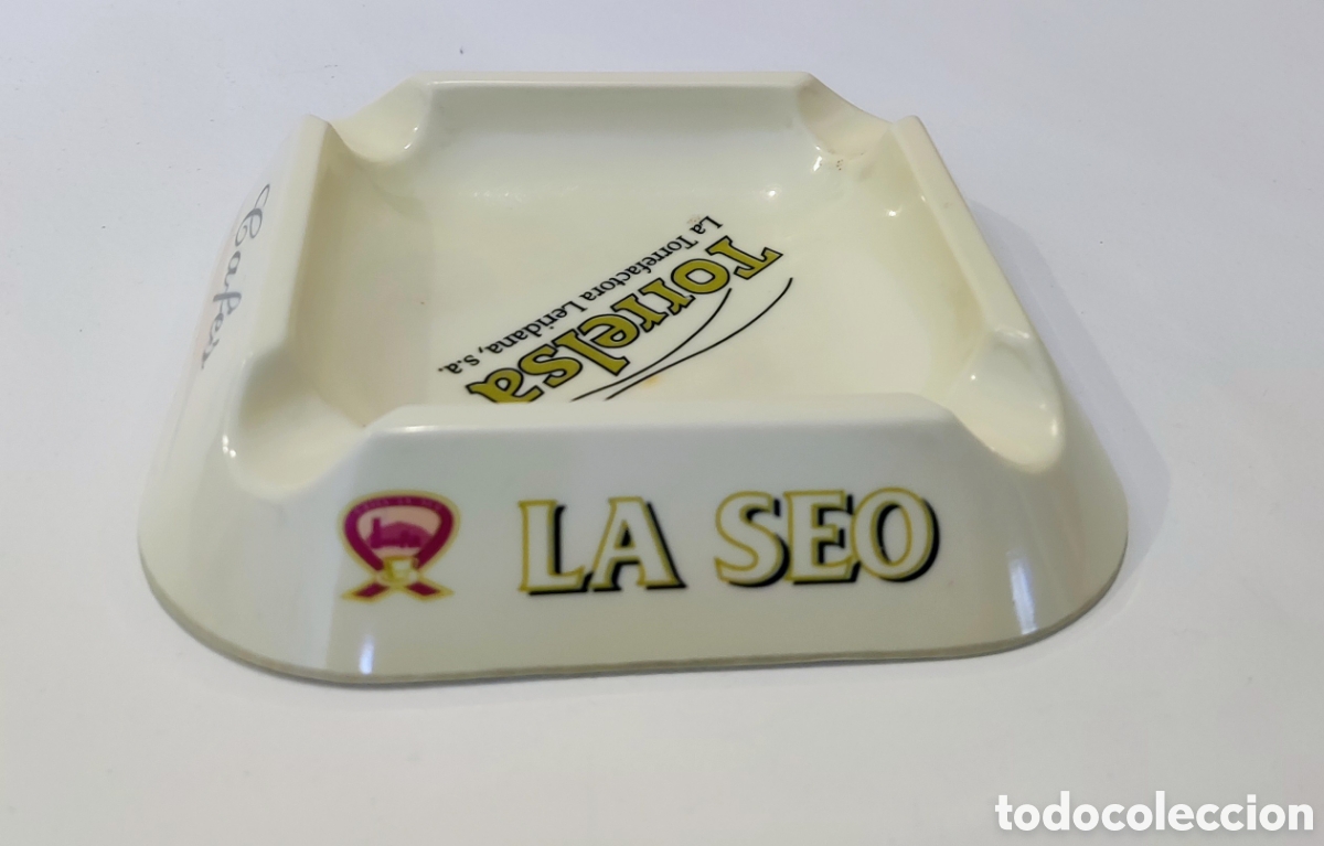 Ceniceros: Cenicero publicitario Caf&eacute;s La Seo Torrelsa vintage