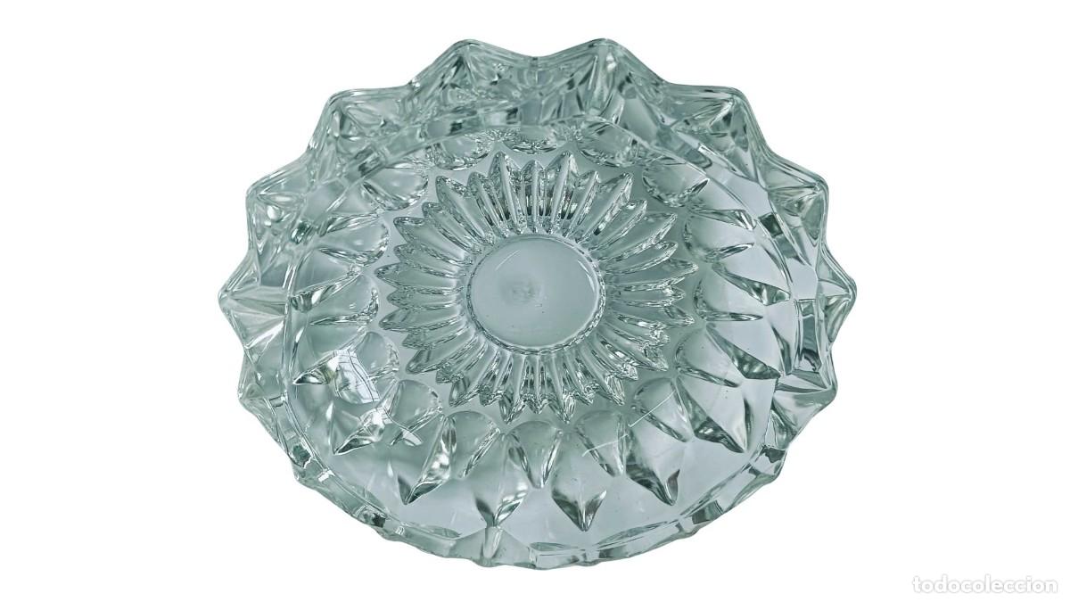 Ceniceros: CUENCO/CENICERO VINTAGE DE CRISTAL TALLADO - DISE&Ntilde;O ESTRELLA - MARCA &rdquo;ITALY&rdquo; - A&Ntilde;OS 1960-1970