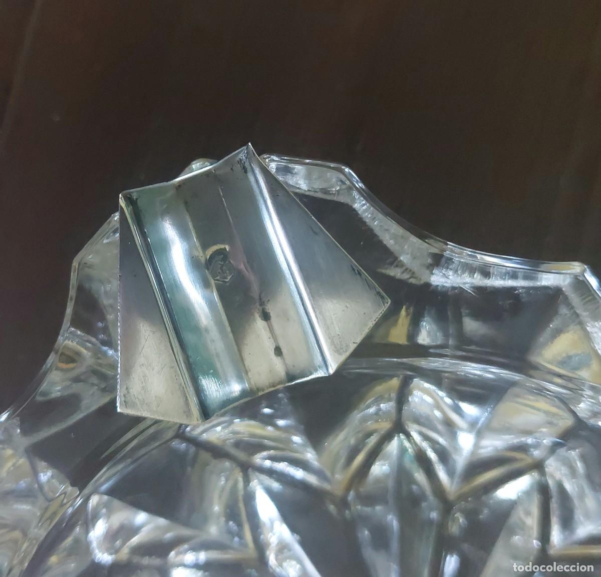 Ceniceros: Cenicero de cristal y plata punzonada - Foto 3
