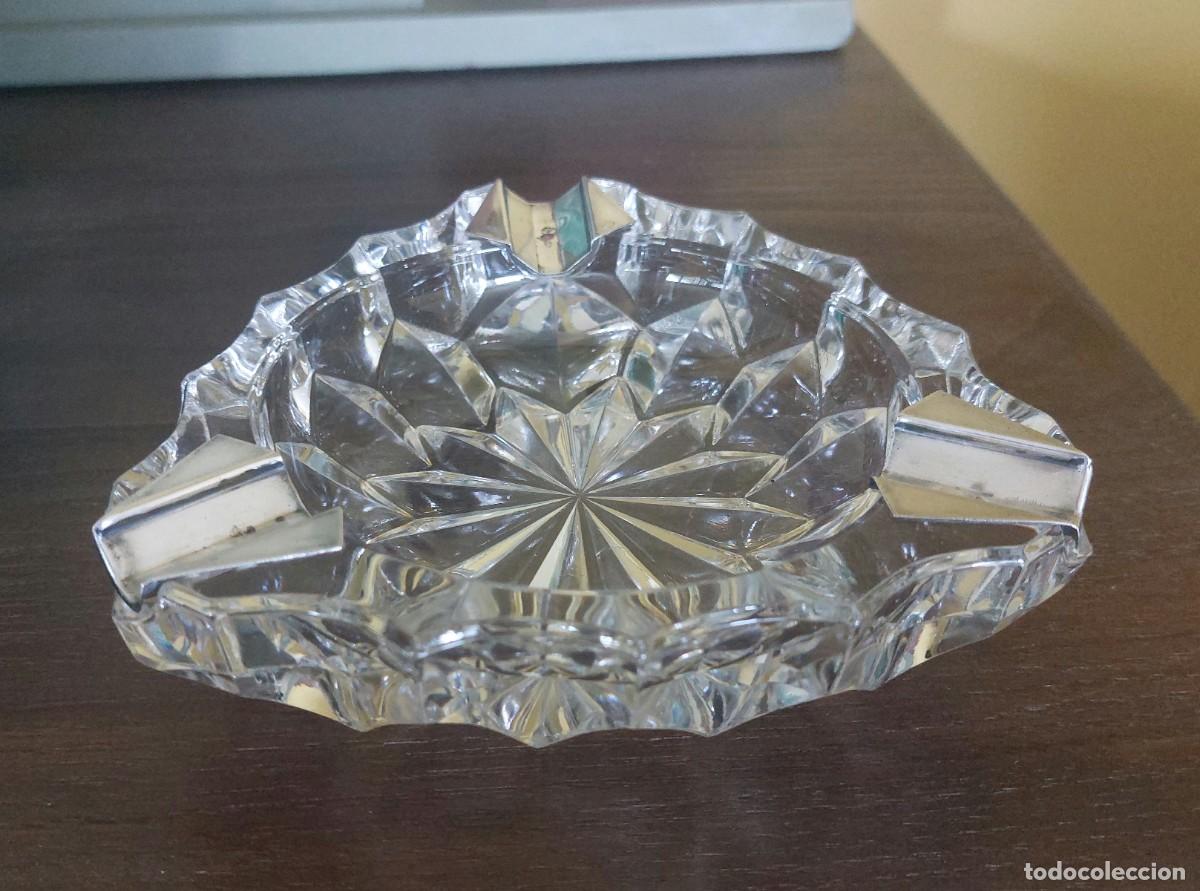 Ceniceros: Cenicero de cristal y plata punzonada - Foto 5