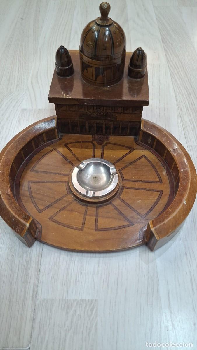 Ceniceros: cenicero antiguo madera