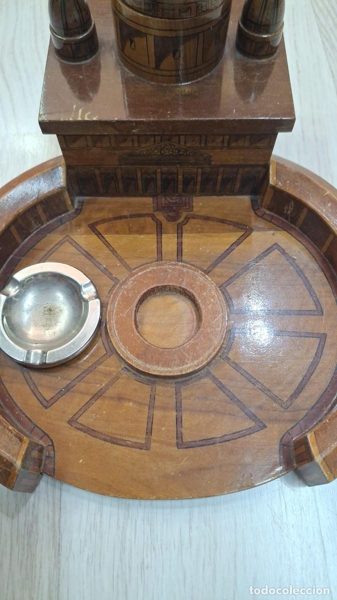 Ceniceros: cenicero antiguo madera - Foto 2