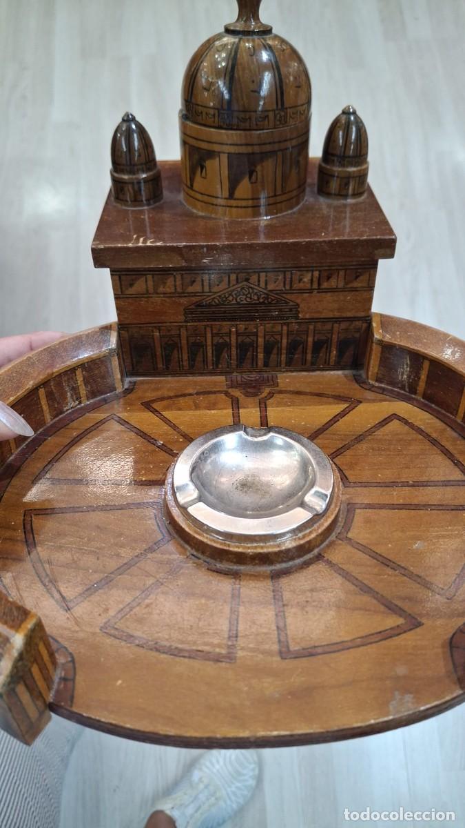 Ceniceros: cenicero antiguo madera - Foto 5