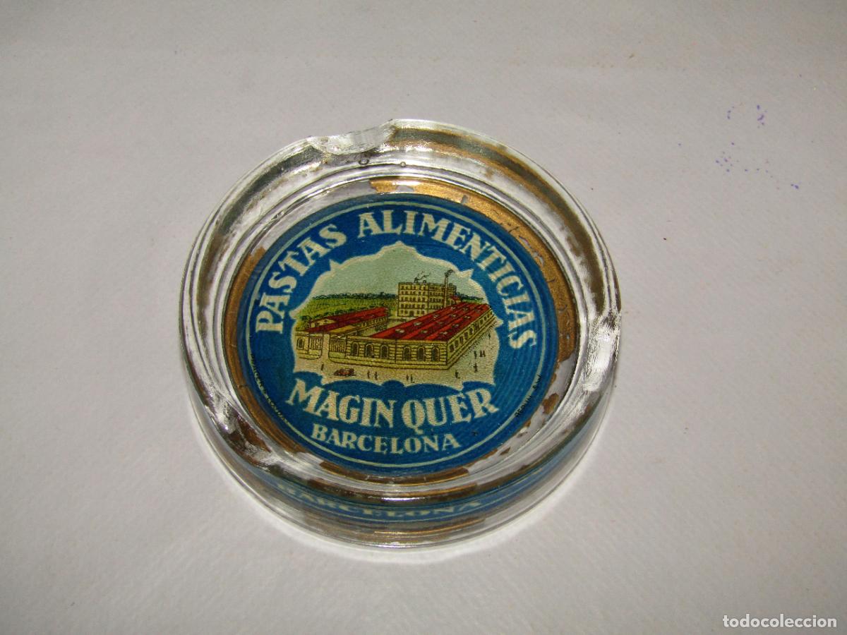 Ceniceros: Antiguo Cenicero Publicidad de PASTAS ALIMENTICIAS de MAGIN QUER de Barcelona - A&ntilde;os 1920-30s.