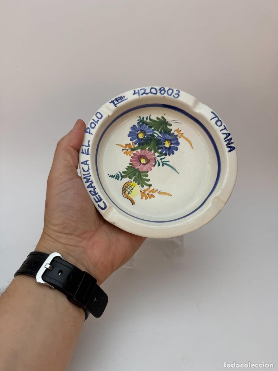 Ceniceros: Cenicero de cer&aacute;mica vintage pintado a mano &laquo;Polo&raquo; &ndash; Estilo espa&ntilde;ol floral, plato decorativo de cole
