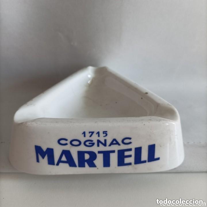 Ceniceros: Cenicero en cer&aacute;mica con publicidad de 1715 Cognac Martell - Made in Italy. Richard Ginori