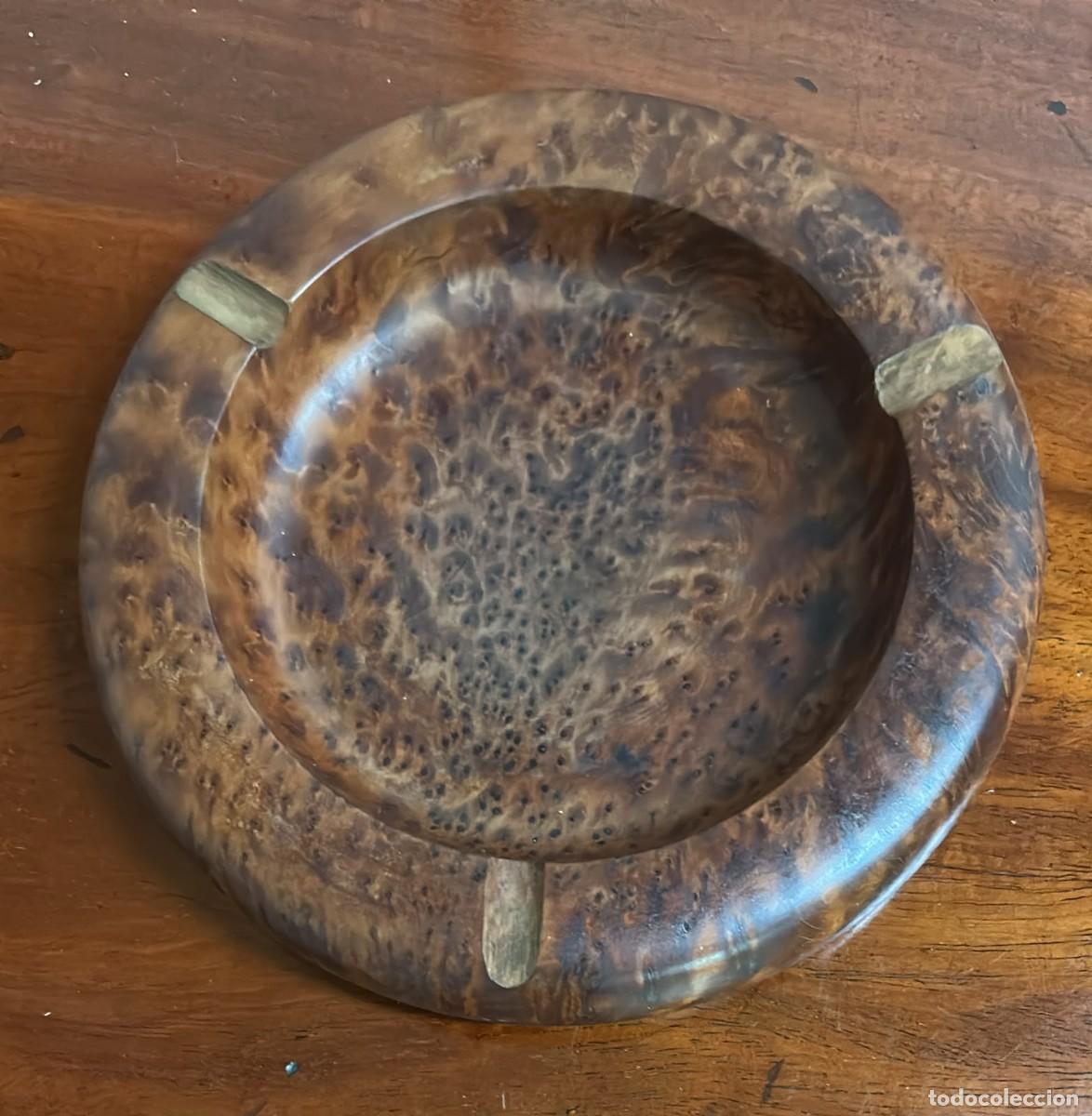 Ceniceros: CENICERO MADERA TROPICAL DE 18 CMS. DE DIAMETRO - Foto 1