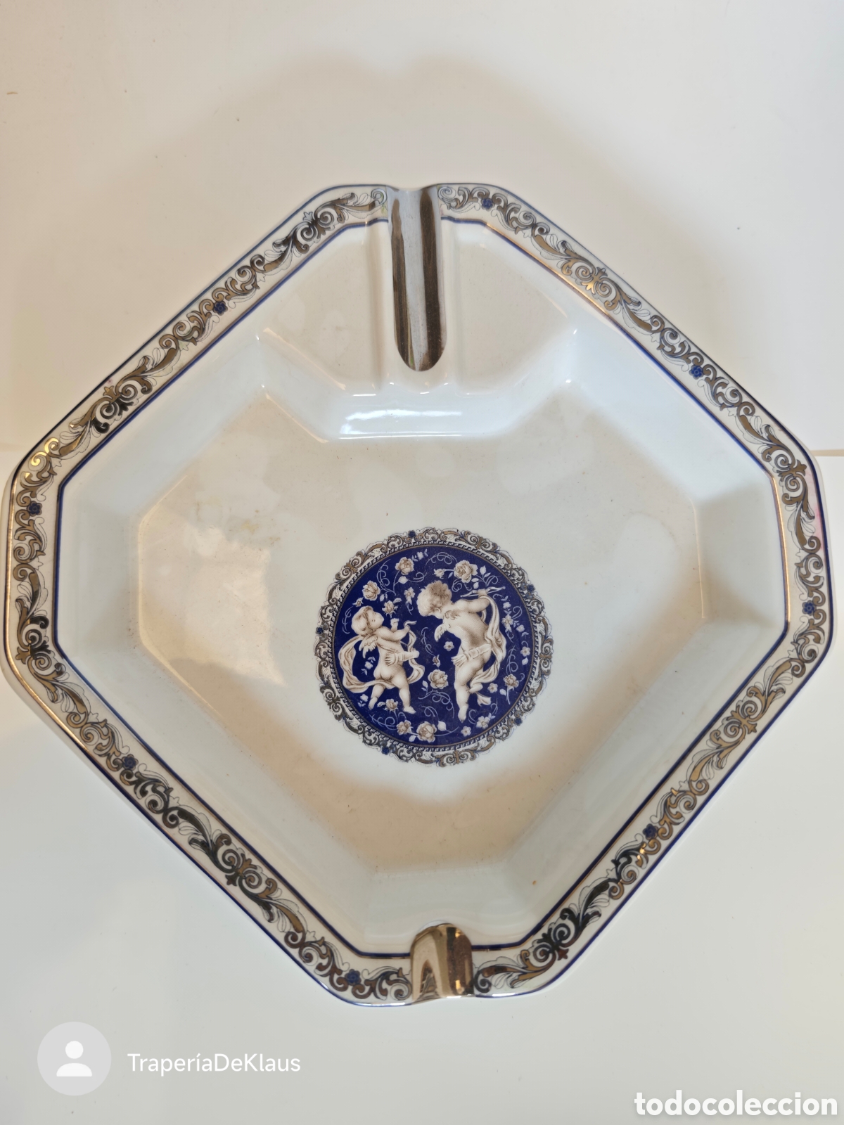 Ceniceros: cenicero de porcelana decorativa de estilo cl&aacute;sico - car245