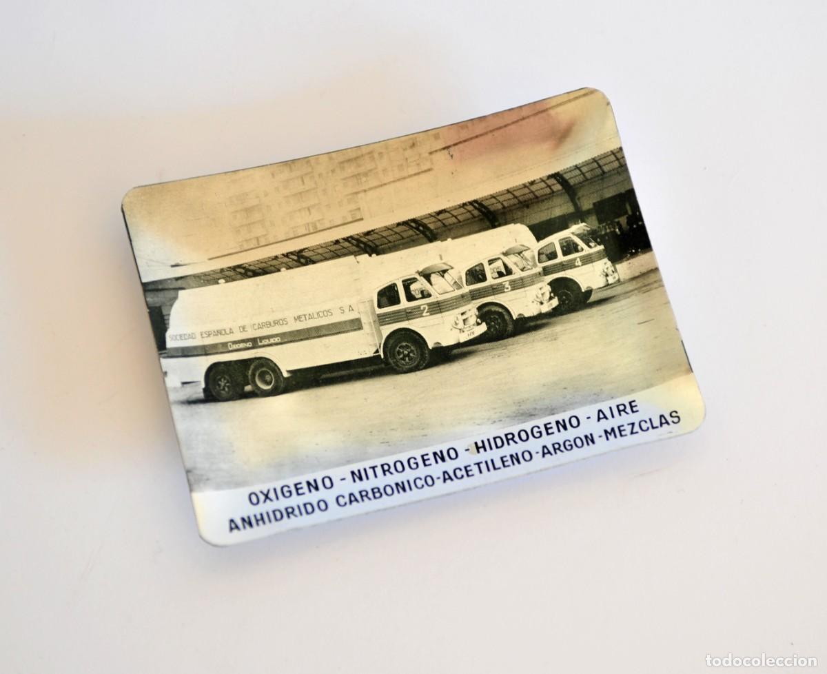 Ceniceros: Cenicero vintage de aluminio anodizado Publicidad de Sociedad Espa&ntilde;ola de Carburos Met&aacute;licos S.A