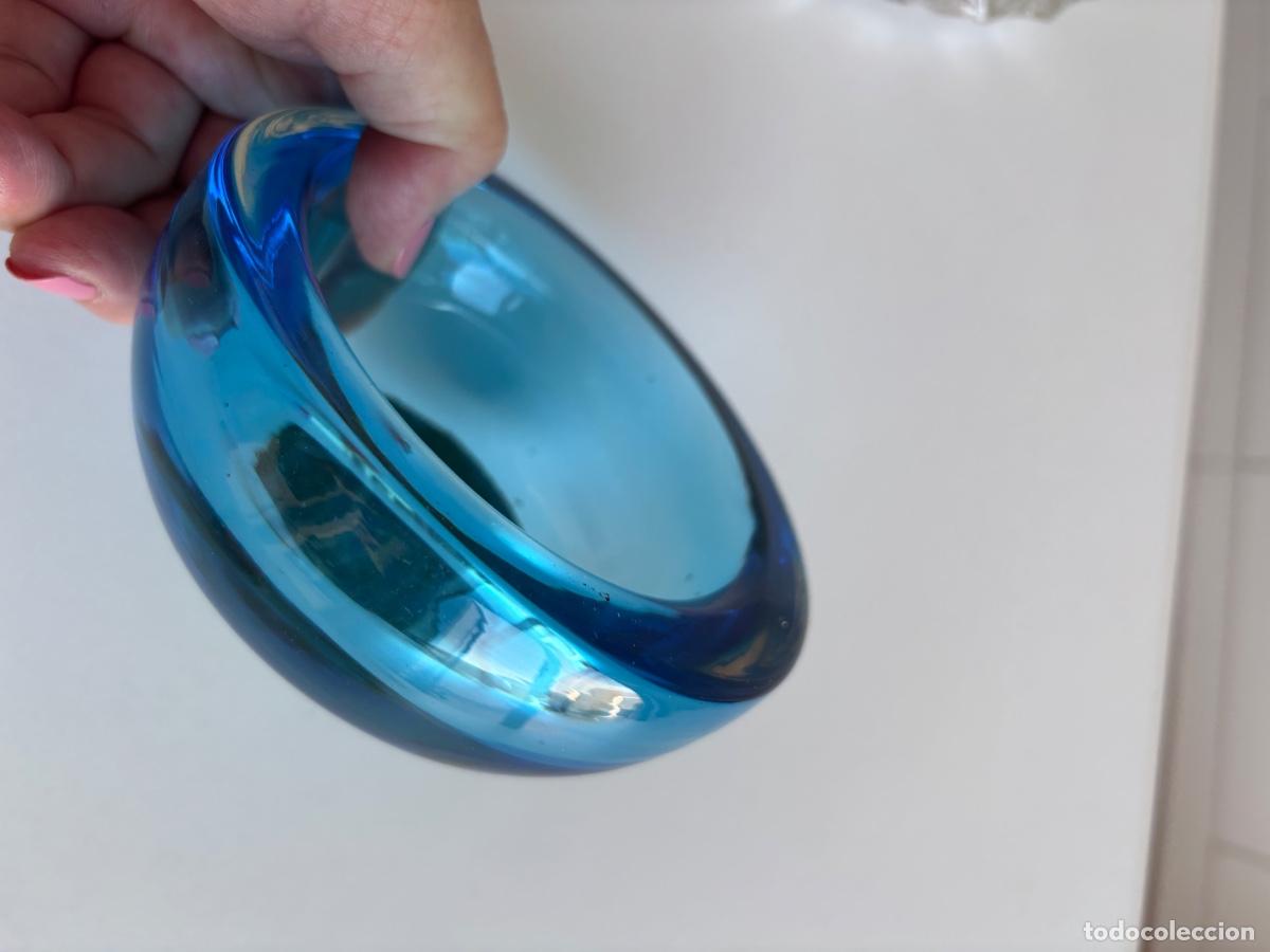 Ceniceros: Cenicero Murano azul mar intenso