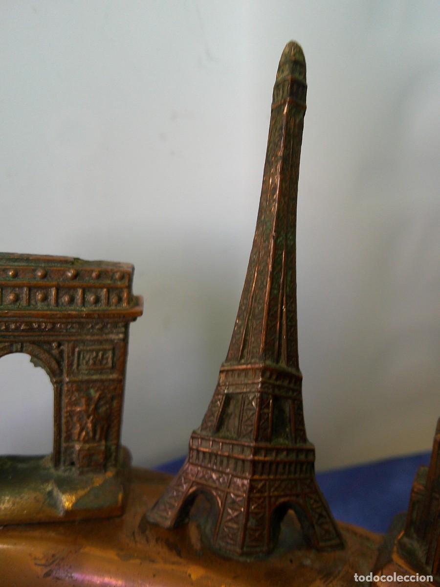 Ceniceros: &iexcl;&iexcl; CENICERO. &rdquo;PARIS&rdquo; (BRONCE). TORRE EIFFEL,ARCO del TRIUNFO, Y...!!.C14 - Foto 5