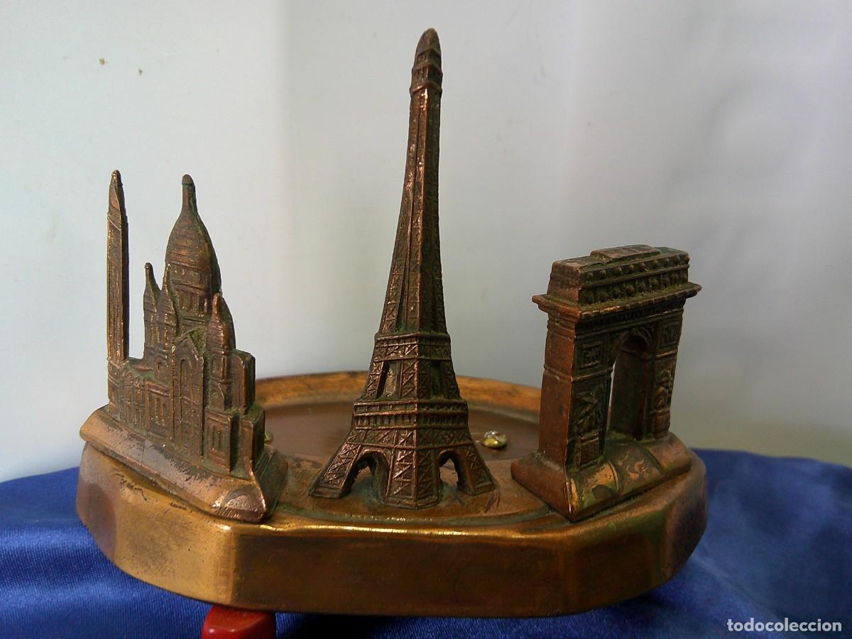 Ceniceros: &iexcl;&iexcl; CENICERO. &rdquo;PARIS&rdquo; (BRONCE). TORRE EIFFEL,ARCO del TRIUNFO, Y...!!.C14 - Foto 7