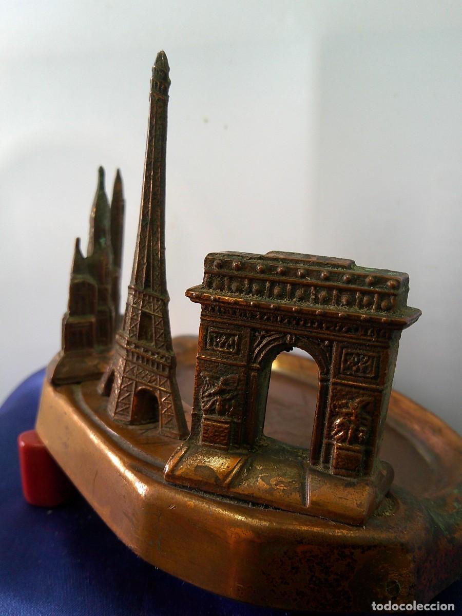 Ceniceros: &iexcl;&iexcl; CENICERO. &rdquo;PARIS&rdquo; (BRONCE). TORRE EIFFEL,ARCO del TRIUNFO, Y...!!.C14 - Foto 8