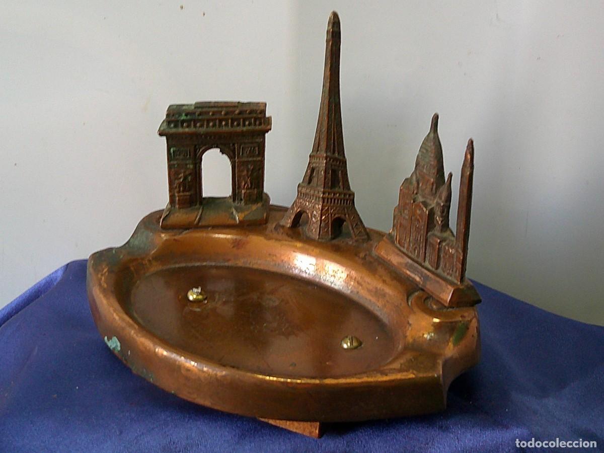 Ceniceros: &iexcl;&iexcl; CENICERO. &rdquo;PARIS&rdquo; (BRONCE). TORRE EIFFEL,ARCO del TRIUNFO, Y...!!.C14 - Foto 10