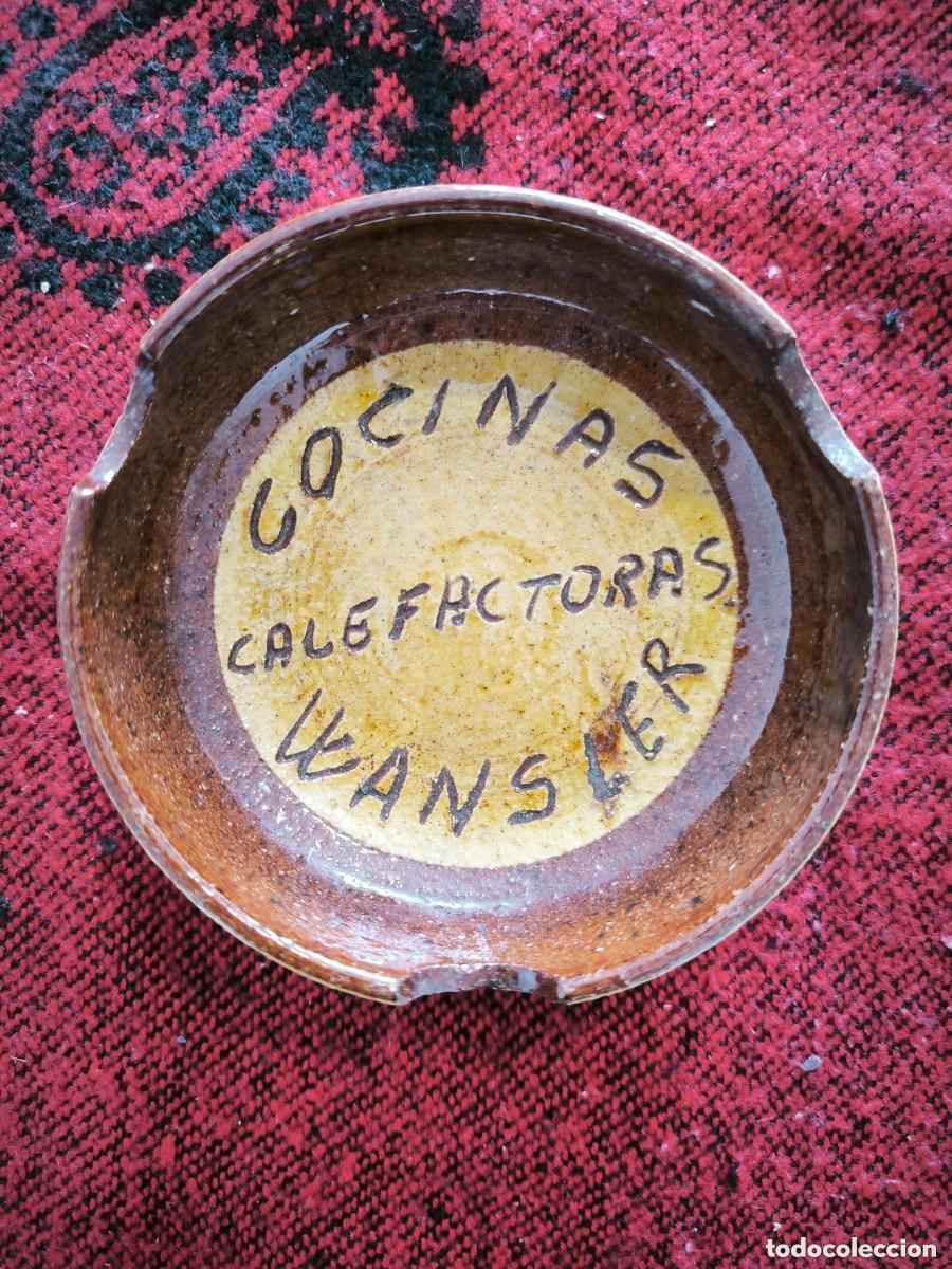 Ashtrays: Cenicero Antiguo De Cer&aacute;mica Publicidad &rdquo;Cocinas Calefactoras Wansler&rdquo; &middot; Pieza Vintage