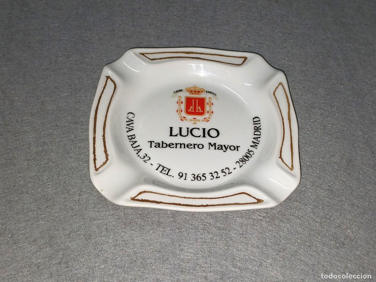 Ashtrays: Publicidad. Cenicero Casa Lucio restaurante tabernero, Madrid, tama&ntilde;o 15x15 cm
