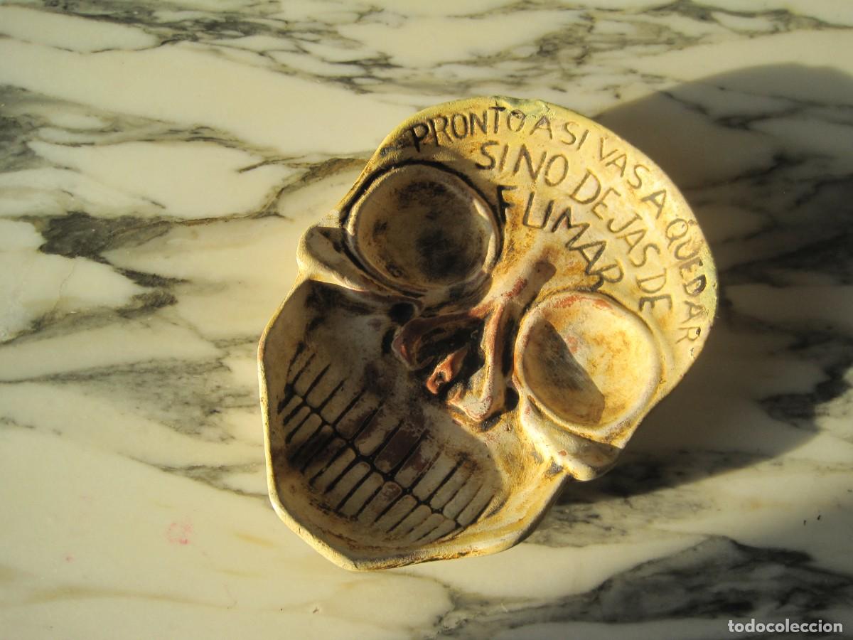 Ceniceros: CENICERO DE CER&Aacute;MICA EN FORMA DE CALAVERA - ESP&Iacute;RITUS MALIGNOS