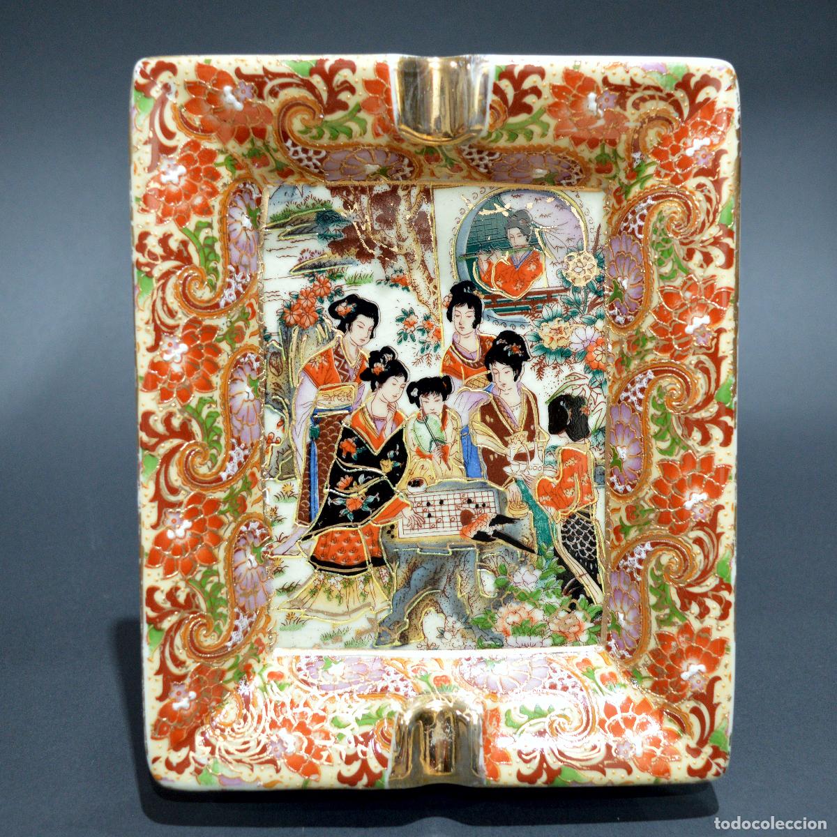 Ceniceros: LUJOSO CENICERO PARA PUROS EN PORCELANA CHINA Y CLOISONN&Eacute;