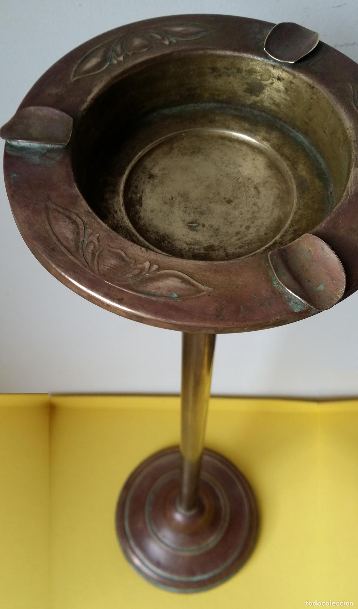 Ceniceros: Antiguo cenicero de pie, modernista - Foto 5