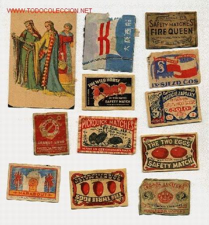 Cajas de cerillas: LOTE DE 12 FRONTALES DE CAJAS DE CERILLAS - Foto 1