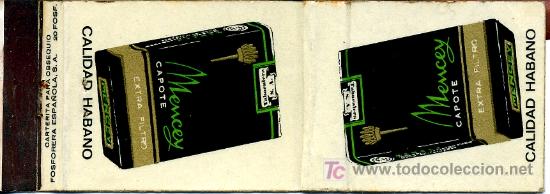 Cajas de cerillas: Cerillas - Cigarrillos Mencey - Foto 1
