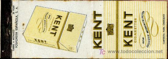 Cajas de cerillas: Cerillas - Cigarrillos Kent - Foto 1