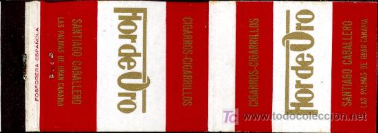 Cajas de cerillas: Cerillas - Cigarrillos Flor de Oro - Foto 1