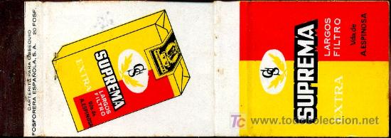 Cajas de cerillas: Cerillas - Cigarrillos Suprema - Foto 1
