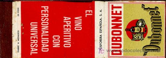 Cajas de cerillas: Cerillas - Vino Dubonnet - Foto 1