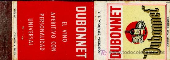 Cajas de cerillas: Cerillas - Vino Dubonnet - Foto 1