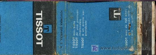 Cajas de cerillas: Cerillas - Tissot Relojes - Foto 1
