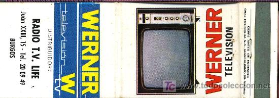 Cajas de cerillas: Cerillas - Televisi&oacute;n Werner - Foto 1