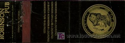 Cajas de cerillas: Cerillas - Logro&ntilde;o. ROBINSON PUB - Foto 1